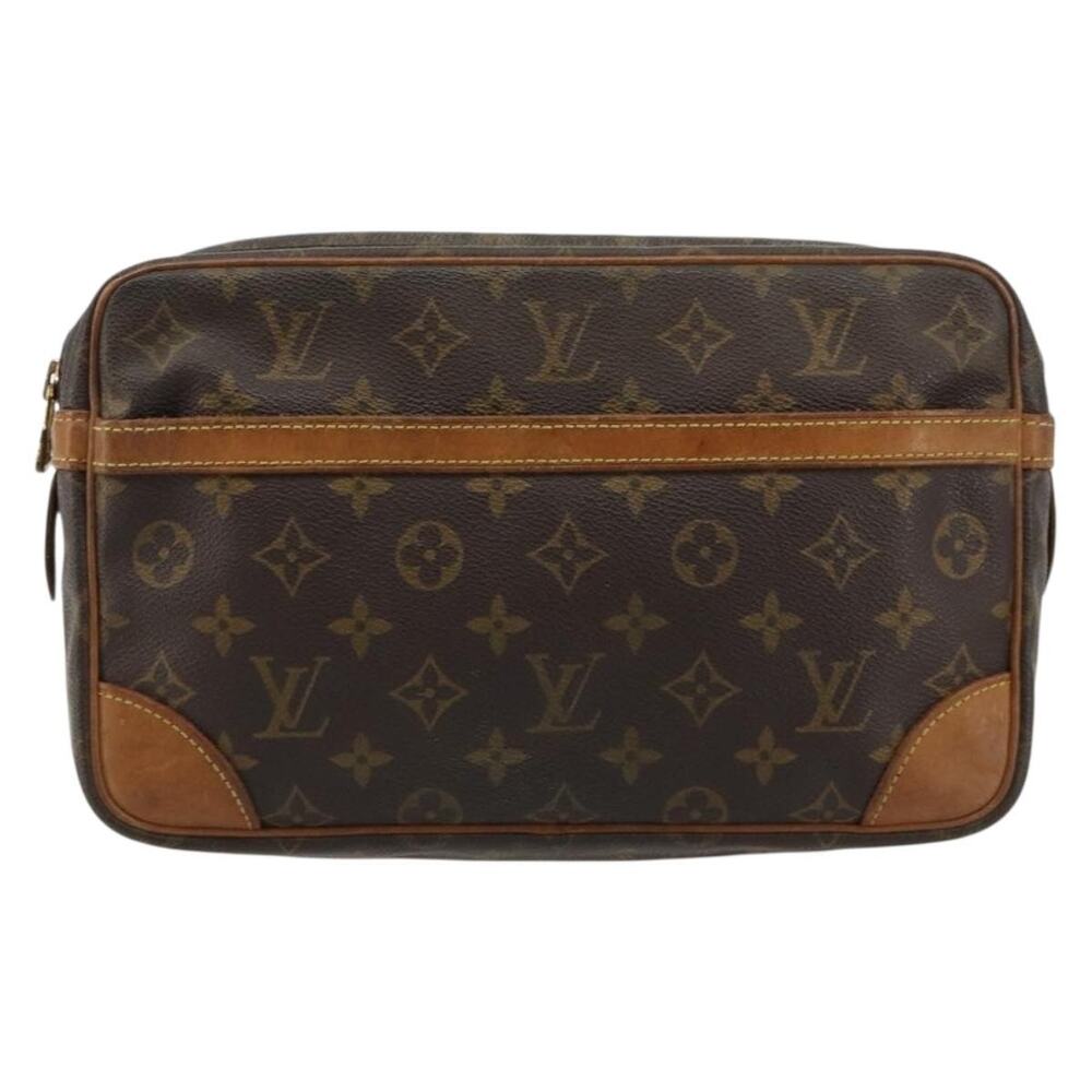 Louis Vuitton Monogram Compiegne 28 Clutch Bag Brown